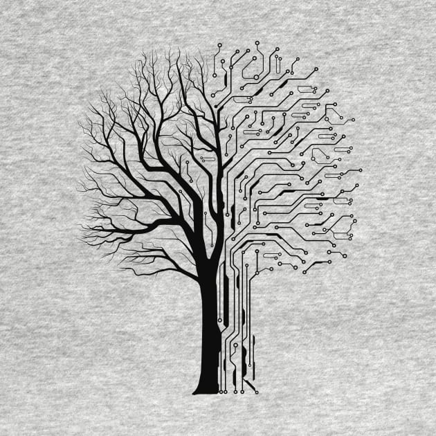 Digital tree black by Tigr